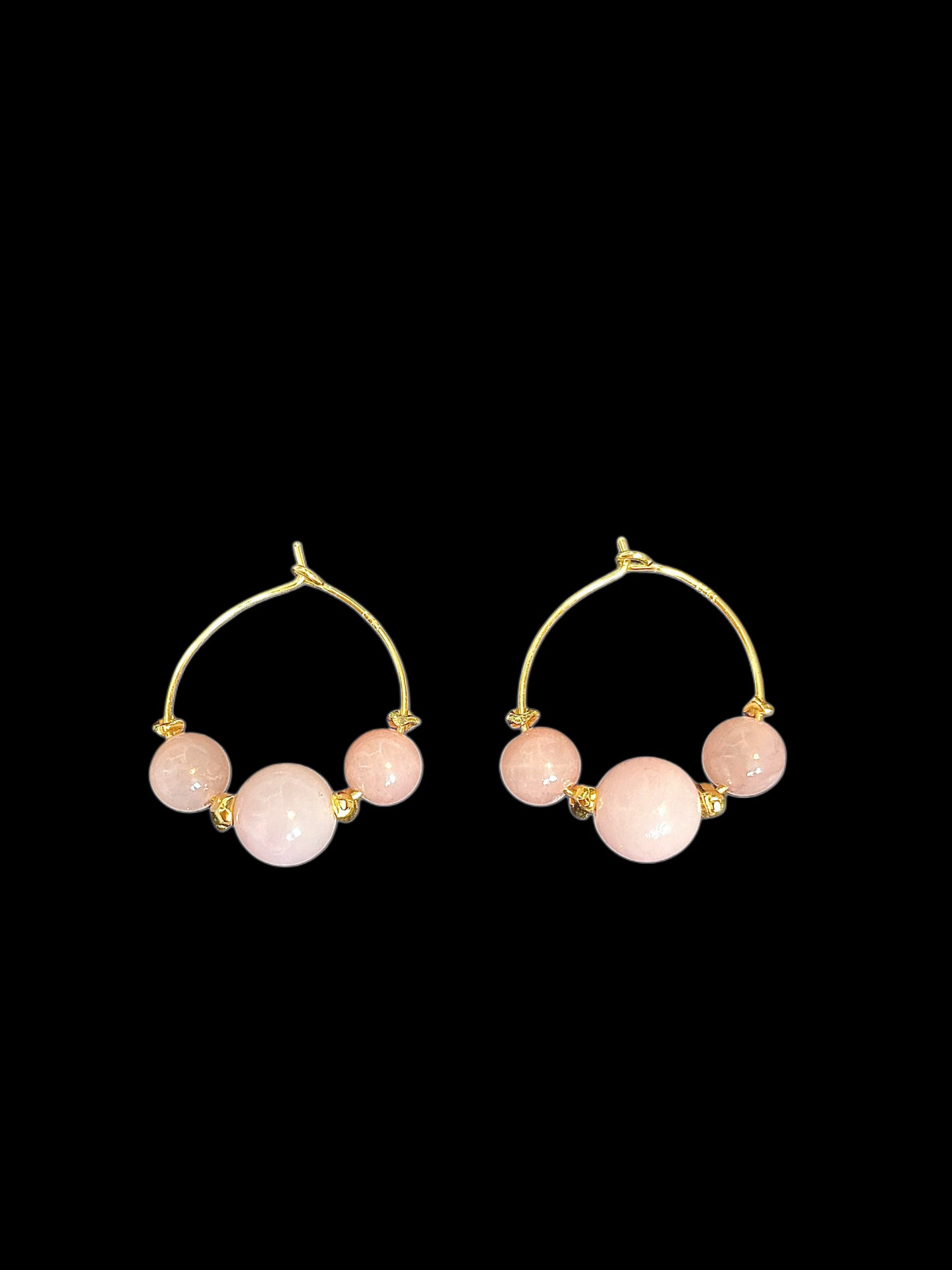 Øreringer: Hoops Pink 'n White