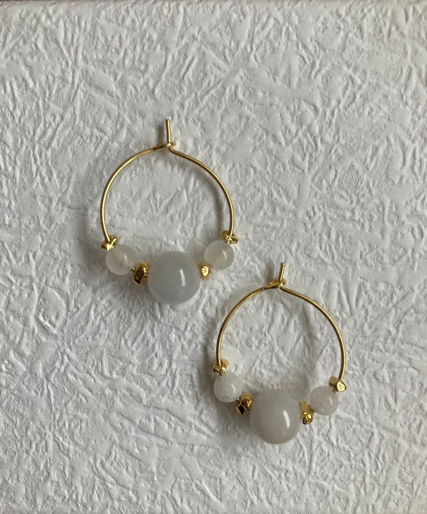 Øreringer: Hoops Pink 'n White